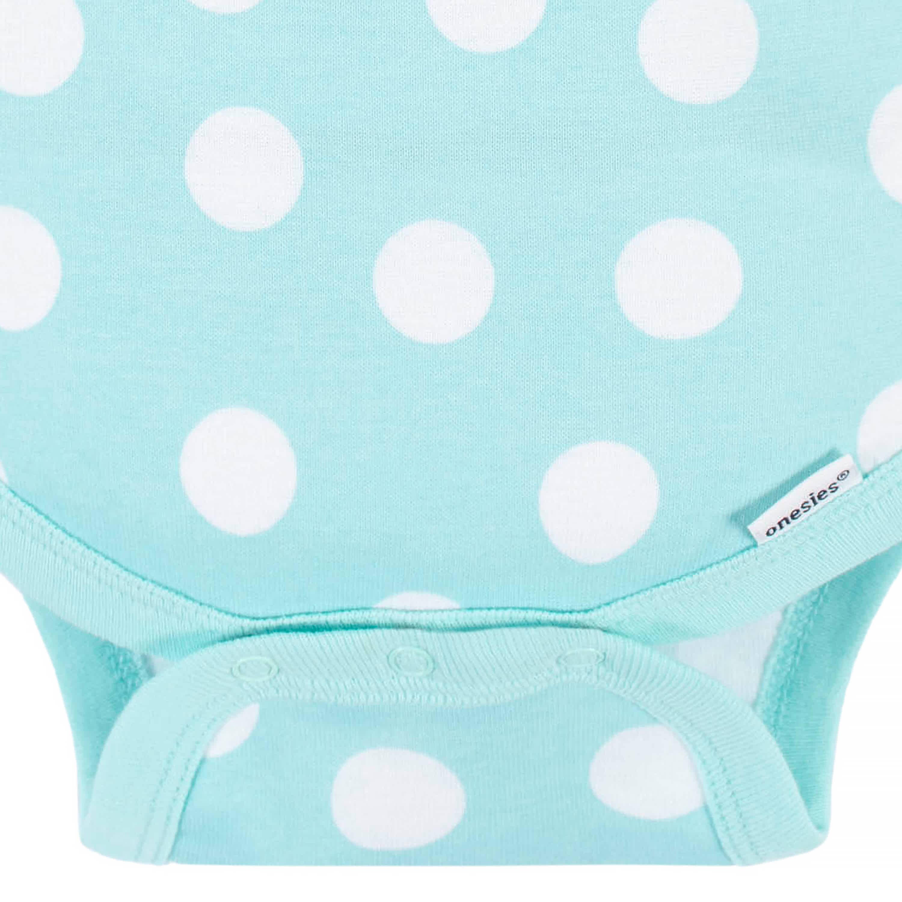 4-Pack Baby Girls Dots Of Rainbows Tank Onesies® Bodysuits