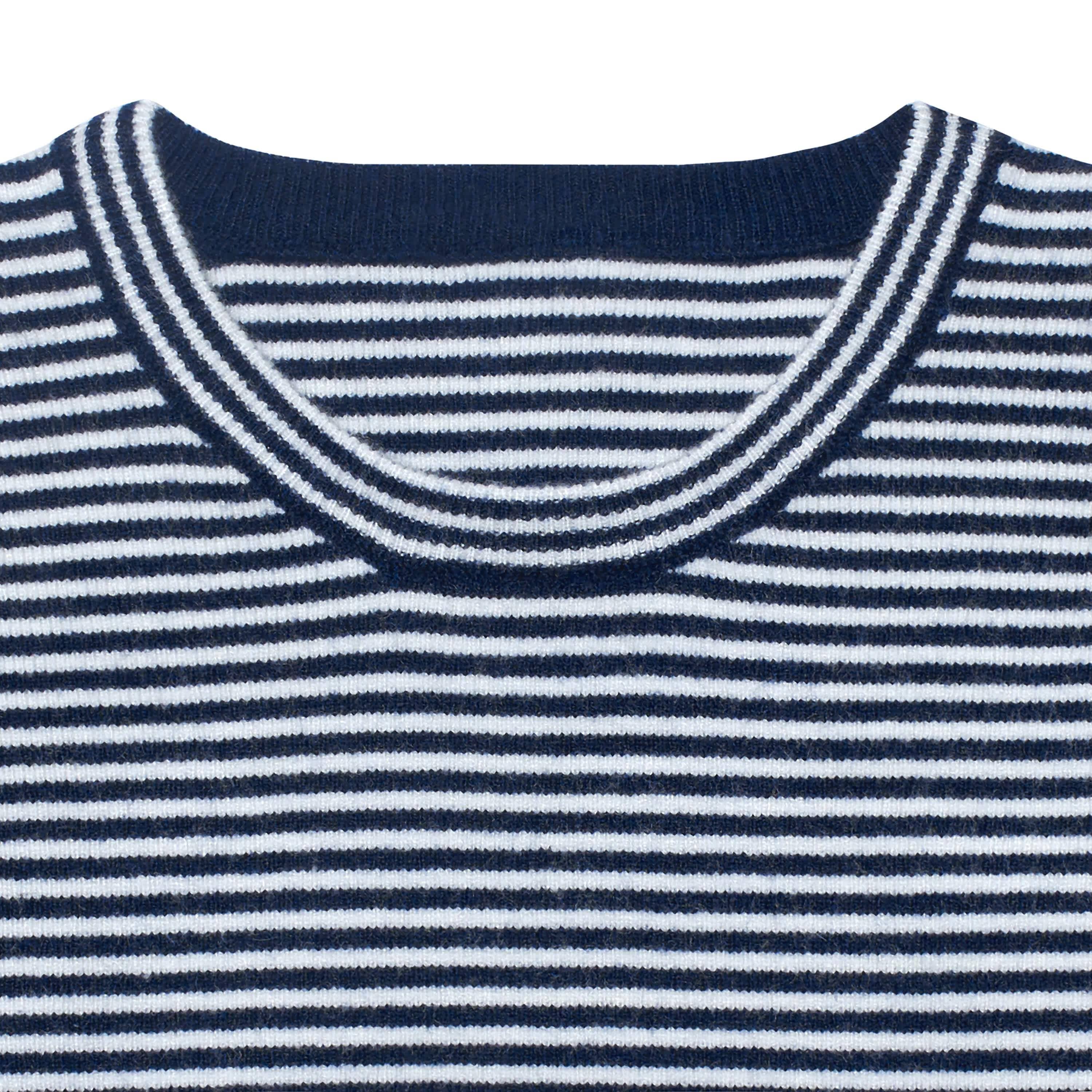 Infant & Toddler Boys Blue Striped Sweater with Pocket