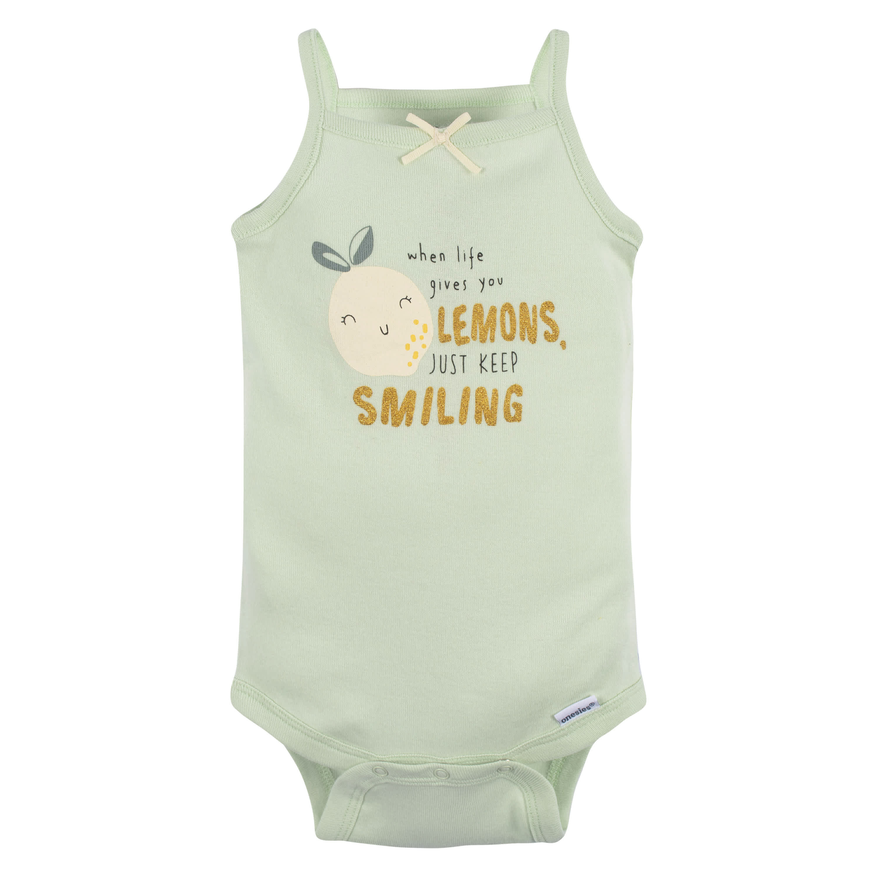 4-Pack Baby Girls Little Lemon Sleeveless Onesies® Bodysuits