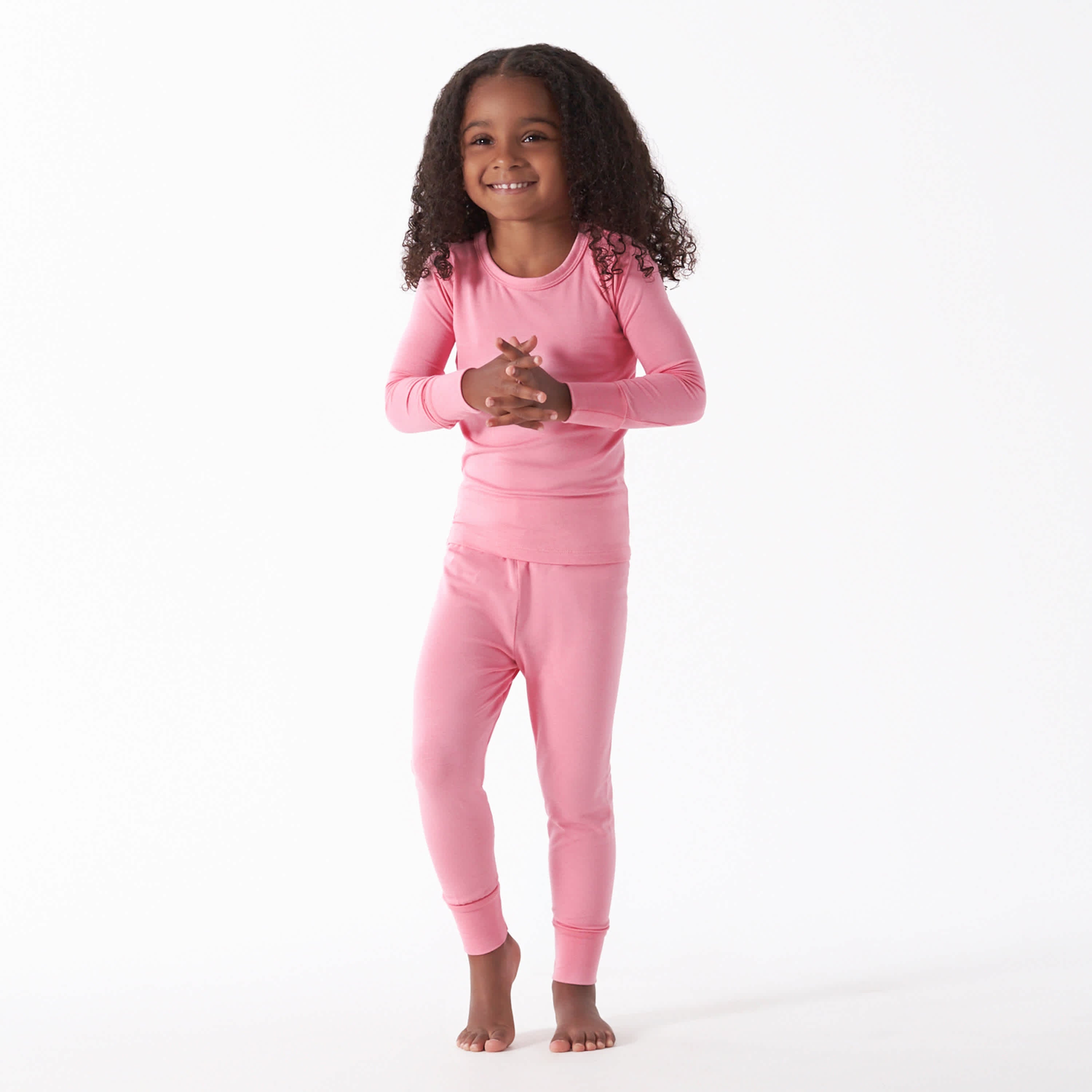 2-Piece Infant & Toddler Pink Lemonade Buttery Soft Viscose Made from Eucalyptus Snug Fit Pajamas
