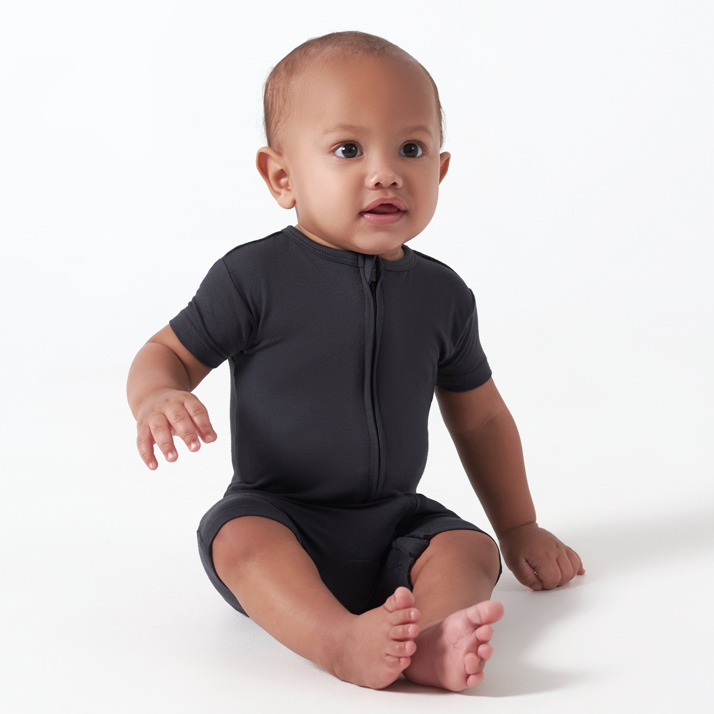 Baby Shadow Buttery Soft Viscose Made from Eucalyptus Snug Fit Romper