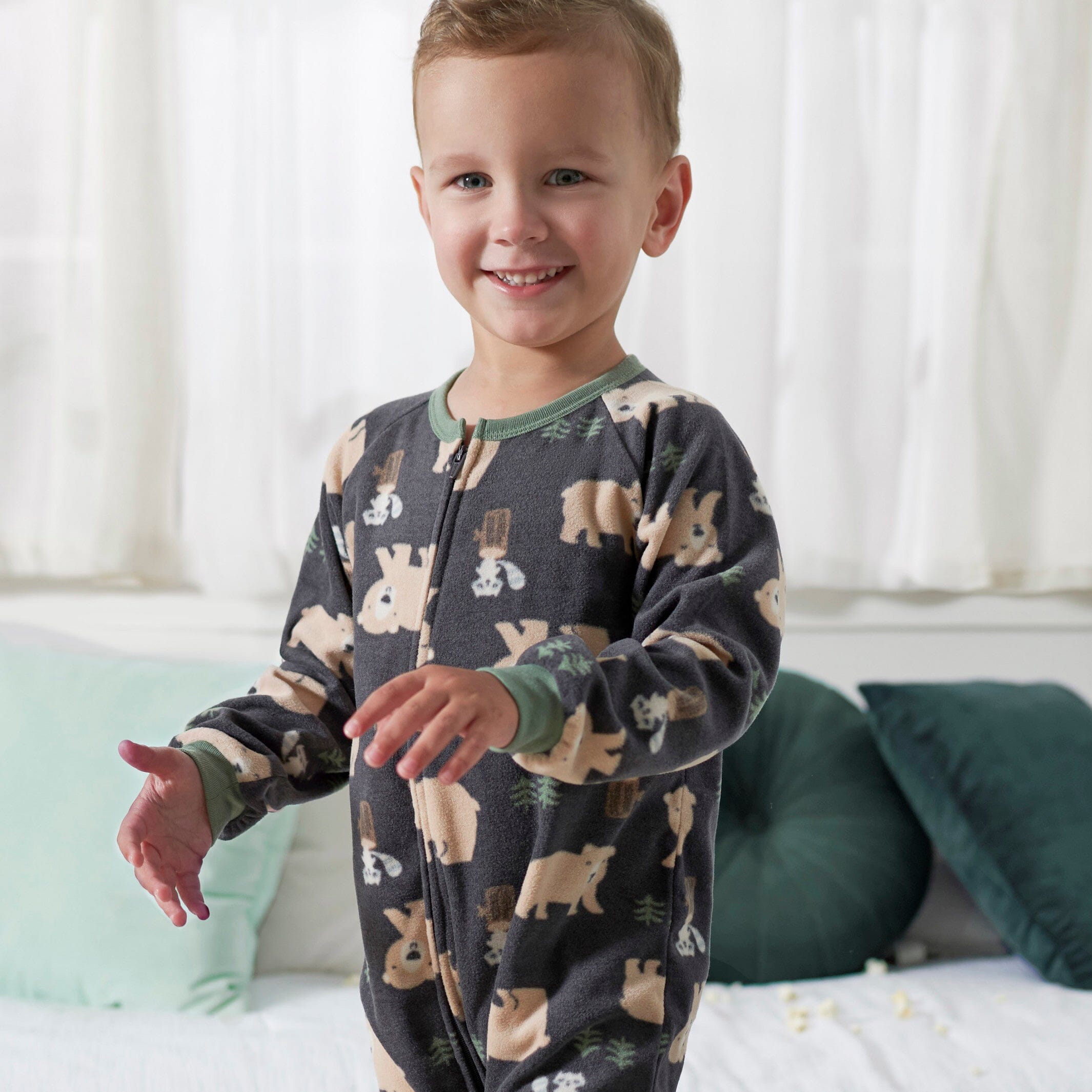 Infant & Toddler Boys Bears Fleece Pajamas