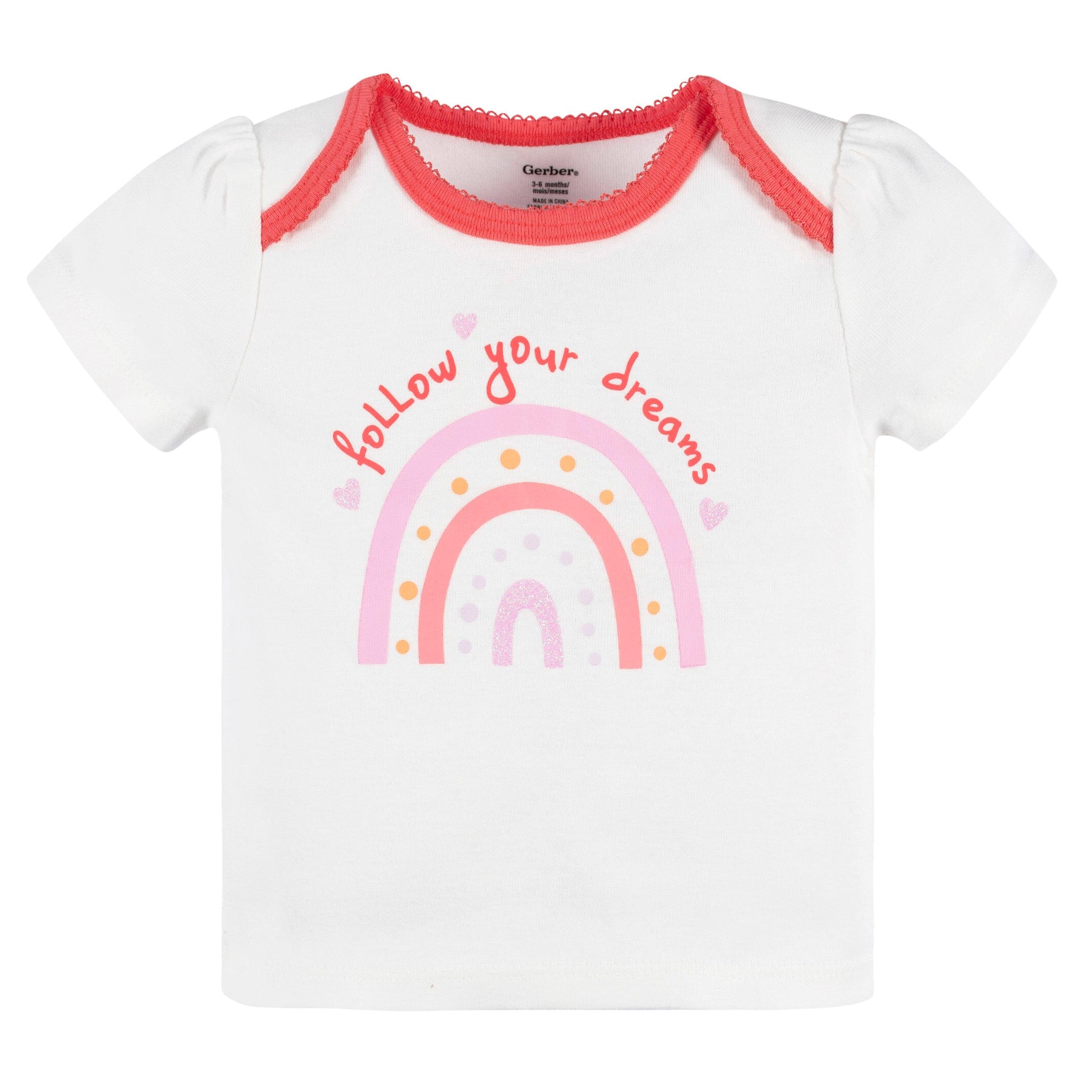 4-Piece Baby Girls Rainbow Dreams Onesies® Bodysuit, Tee, Skort & Pant Set