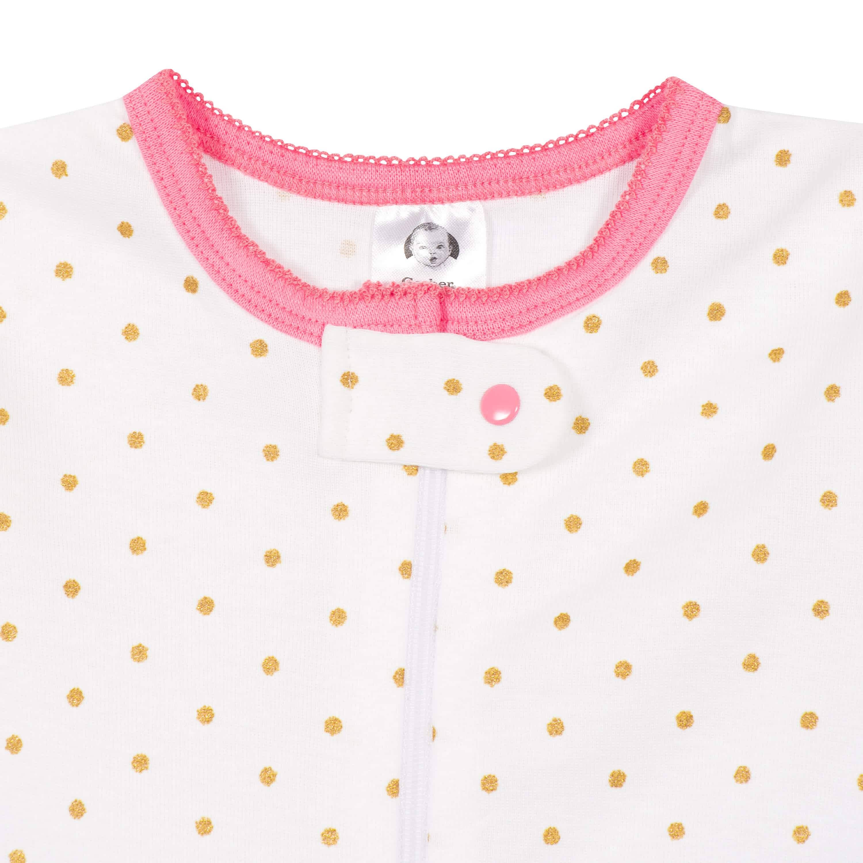 2-Pack Baby & Toddler Girls Dreams Snug Fit Footed Cotton Pajamas