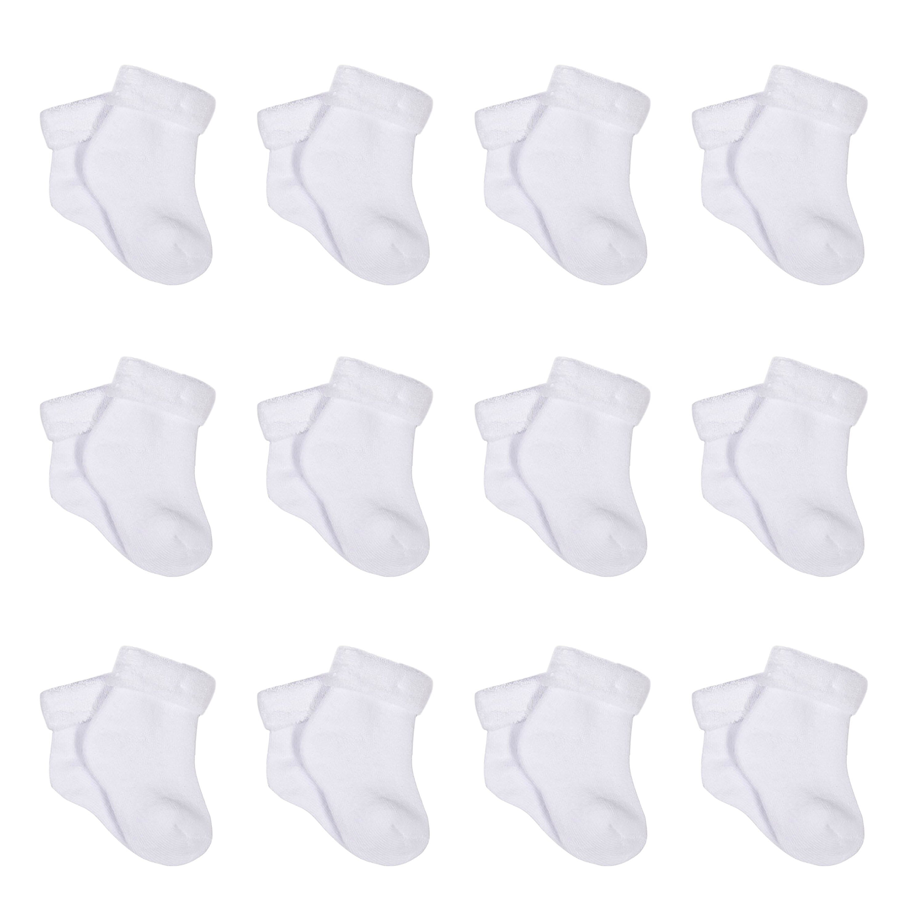 12-Pack White Terry Socks