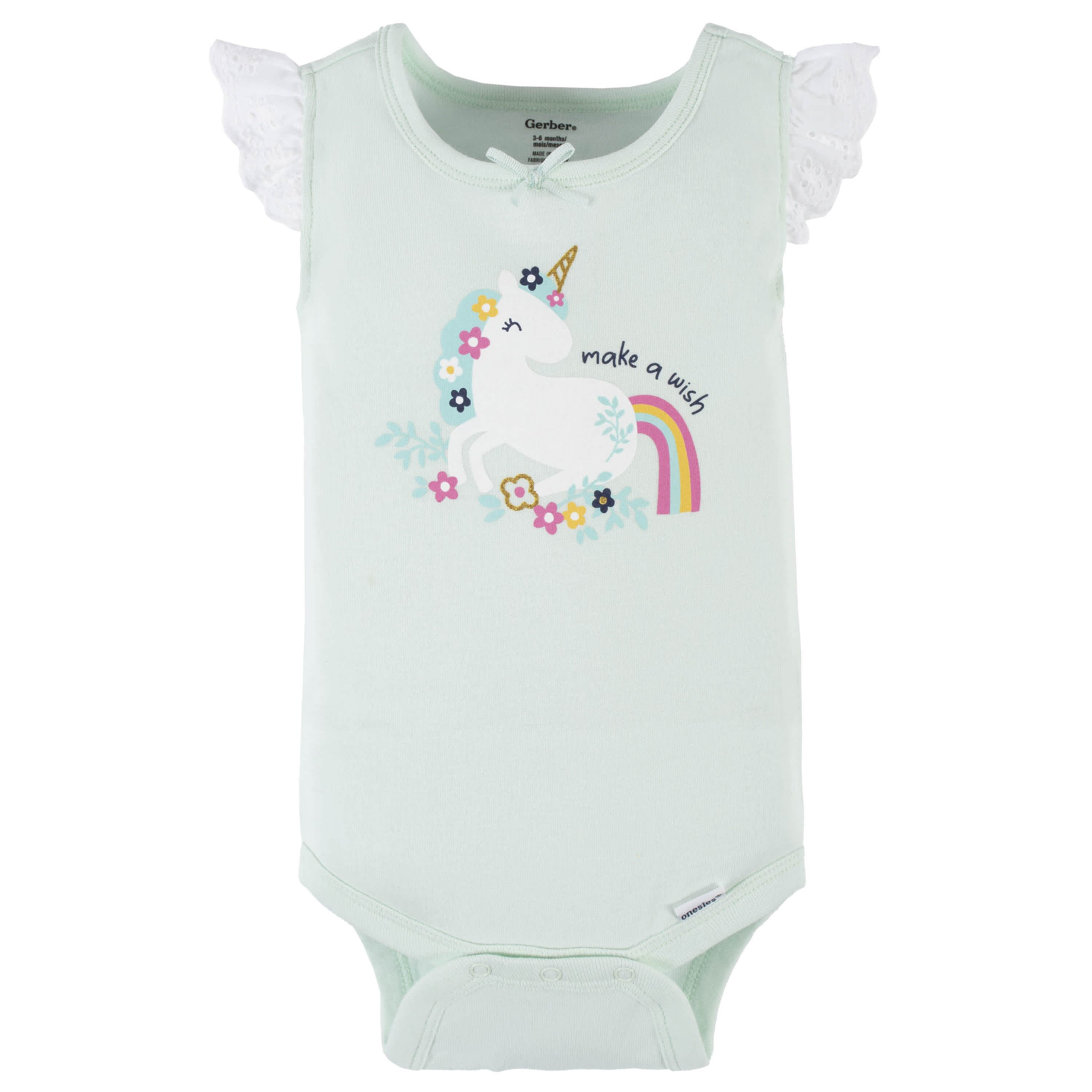 4-Pack Baby Girls Unicorn Tank Onesies® Bodysuits