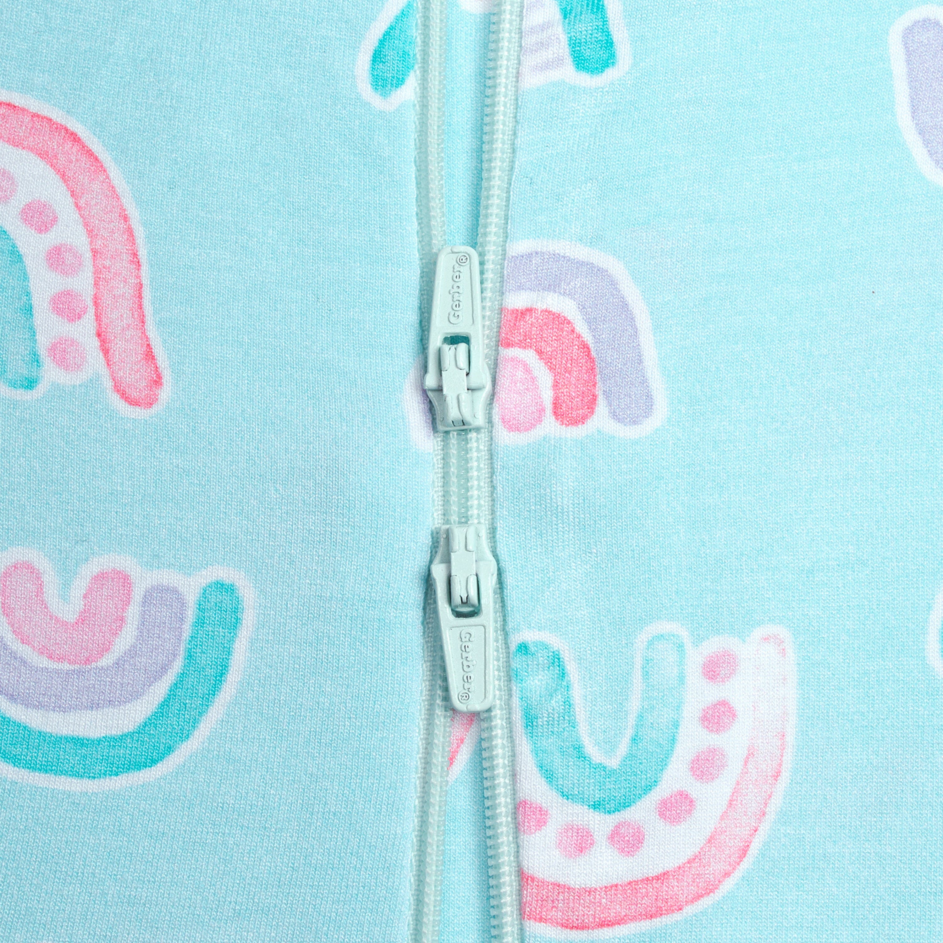 Baby & Toddler Rainbow Sky Buttery Soft Viscose Made from Eucalyptus Snug Fit Footed Pajamas