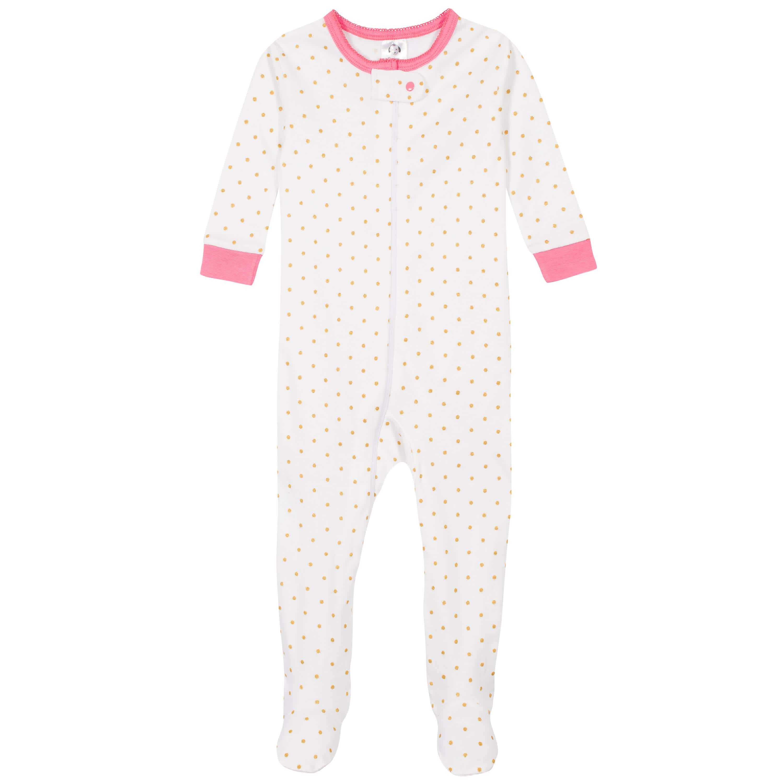 2-Pack Baby & Toddler Girls Dreams Snug Fit Footed Cotton Pajamas