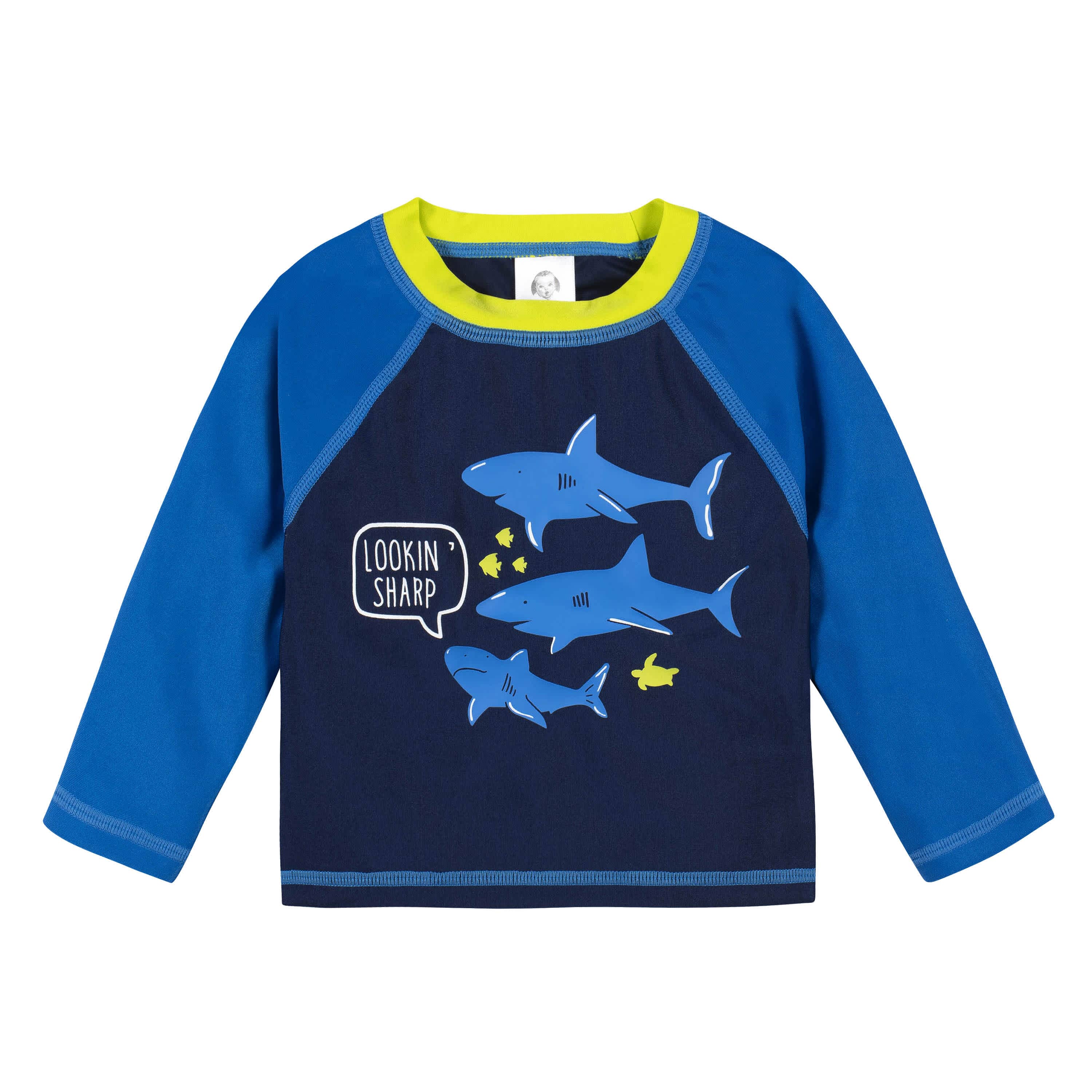 2-Piece Baby & Toddler Boys Shark Zone Rash Guard & Swim Trunks Set