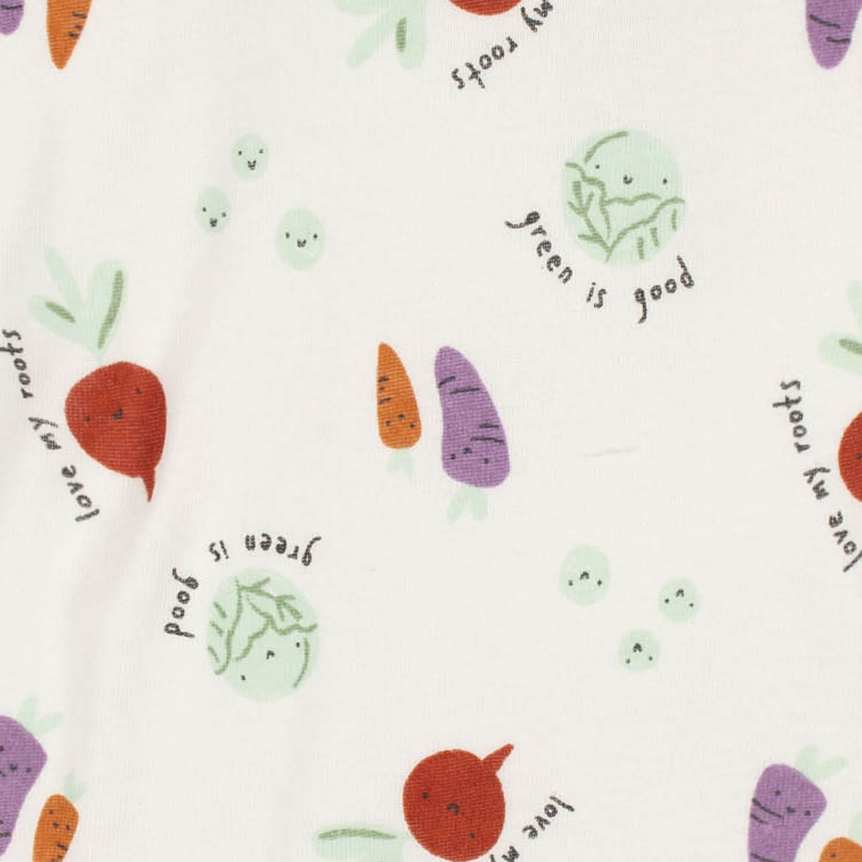 4-Pack Baby Neutral Happy Veggies Gowns