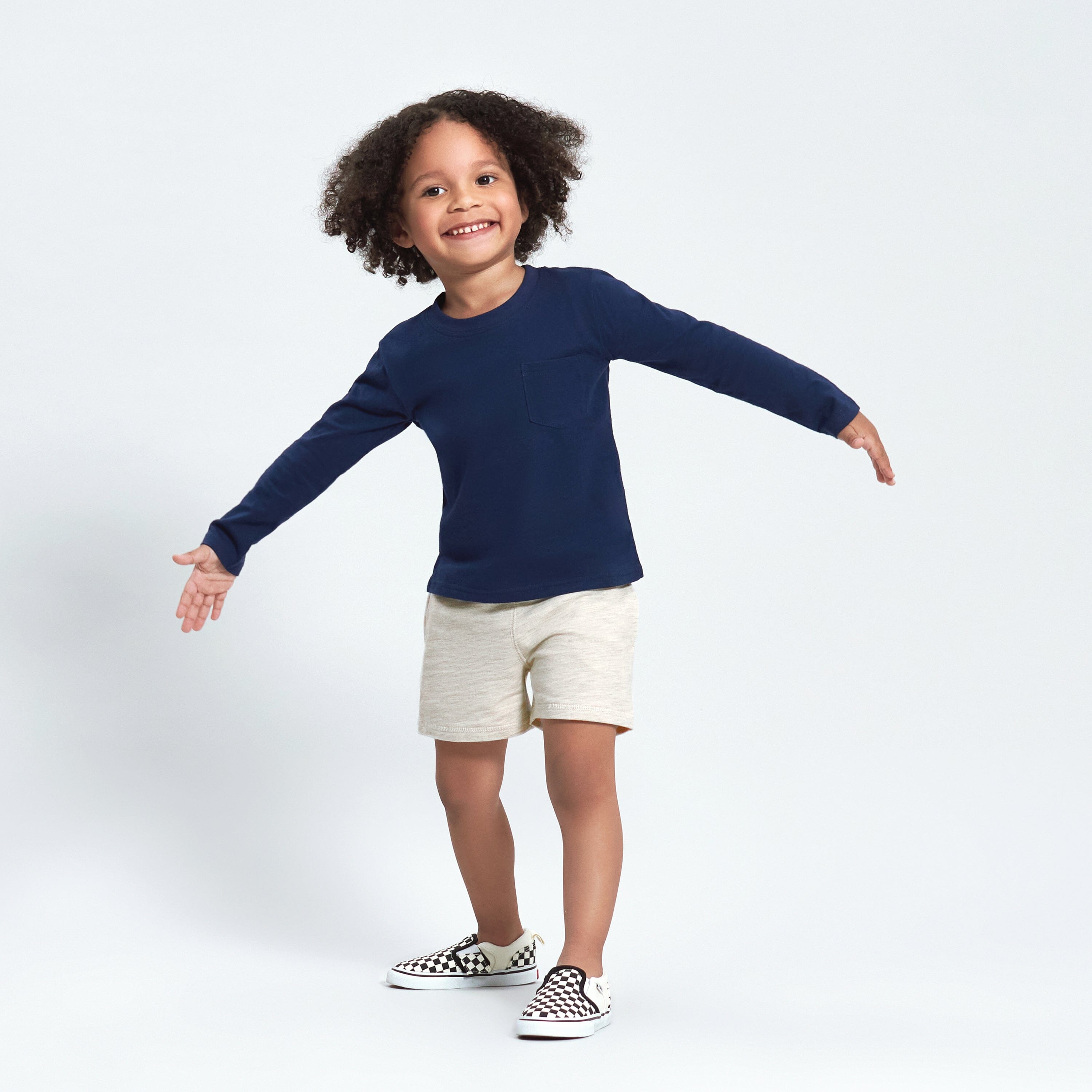 3-Pack Baby & Toddler Boys Royal Blues Long Sleeve Pocket Tees