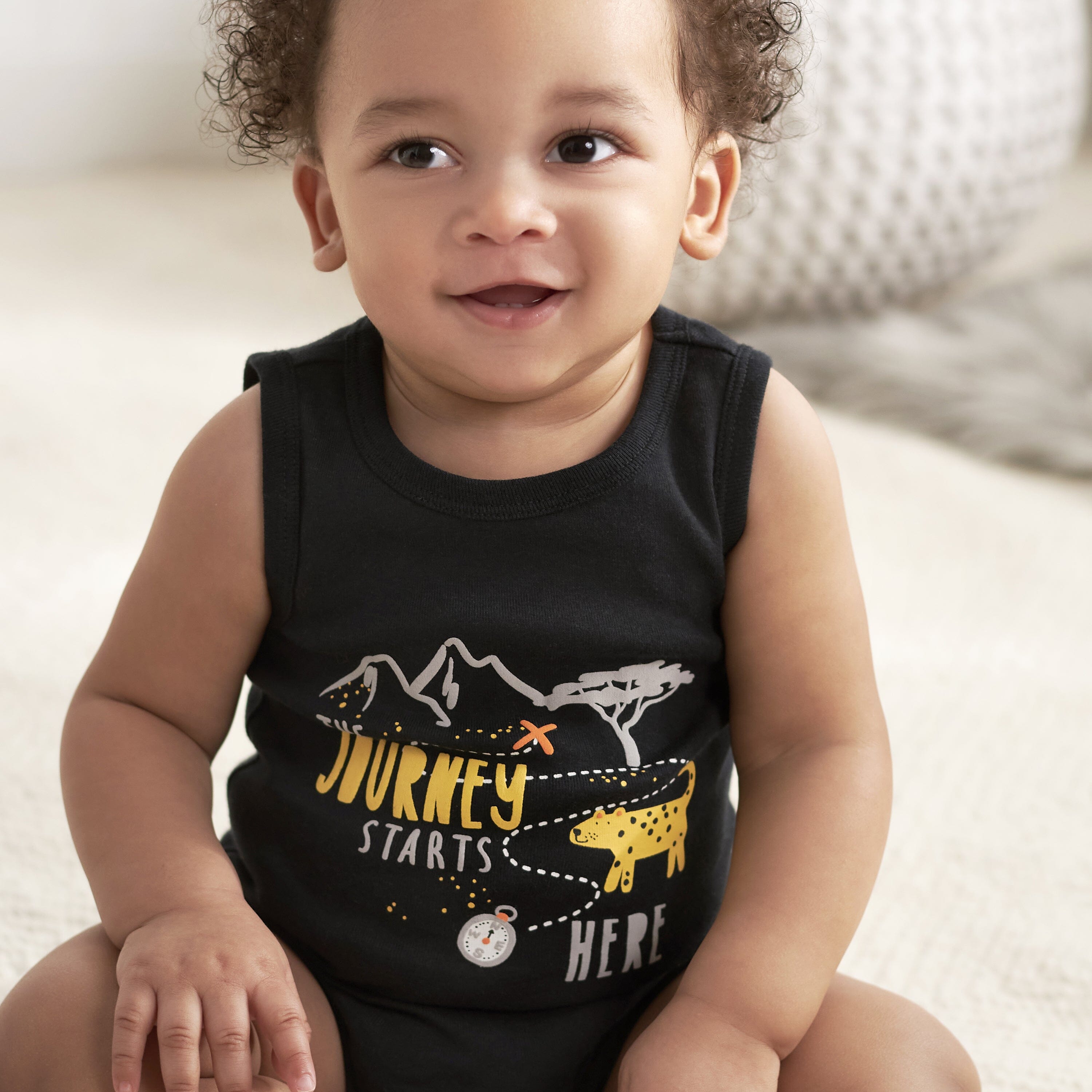4-Pack Baby Boys Wild At Heart Tank Onesies® Bodysuits