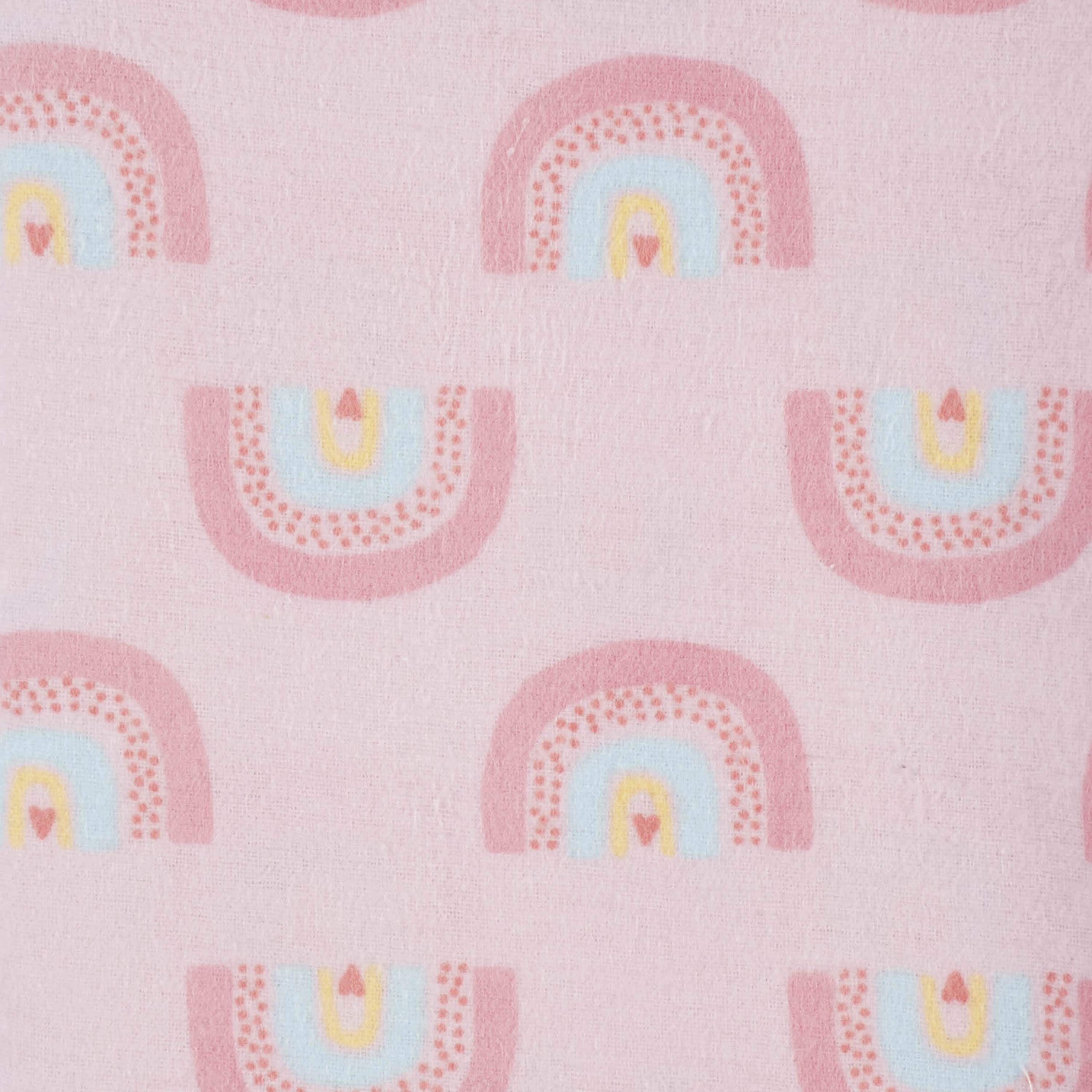 5-Pack Baby Girls Pink Rainbow Flannel Receiving Blankets