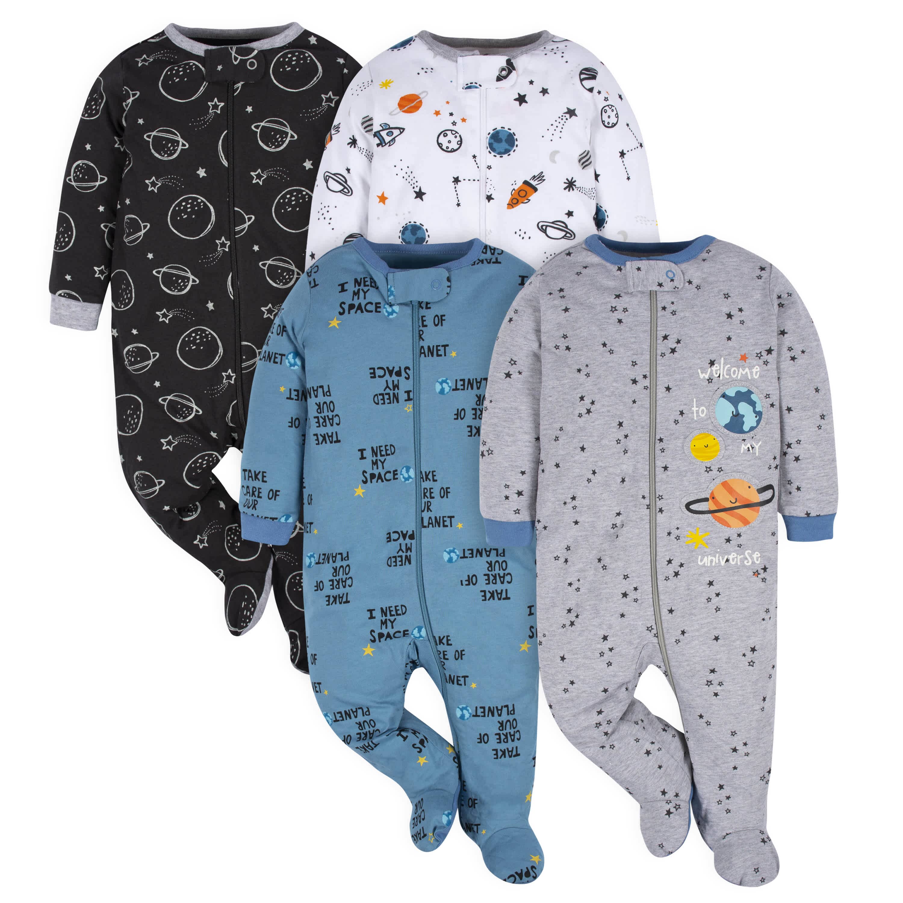 4-Pack Baby Boys Space Explorer Sleep 'N Plays
