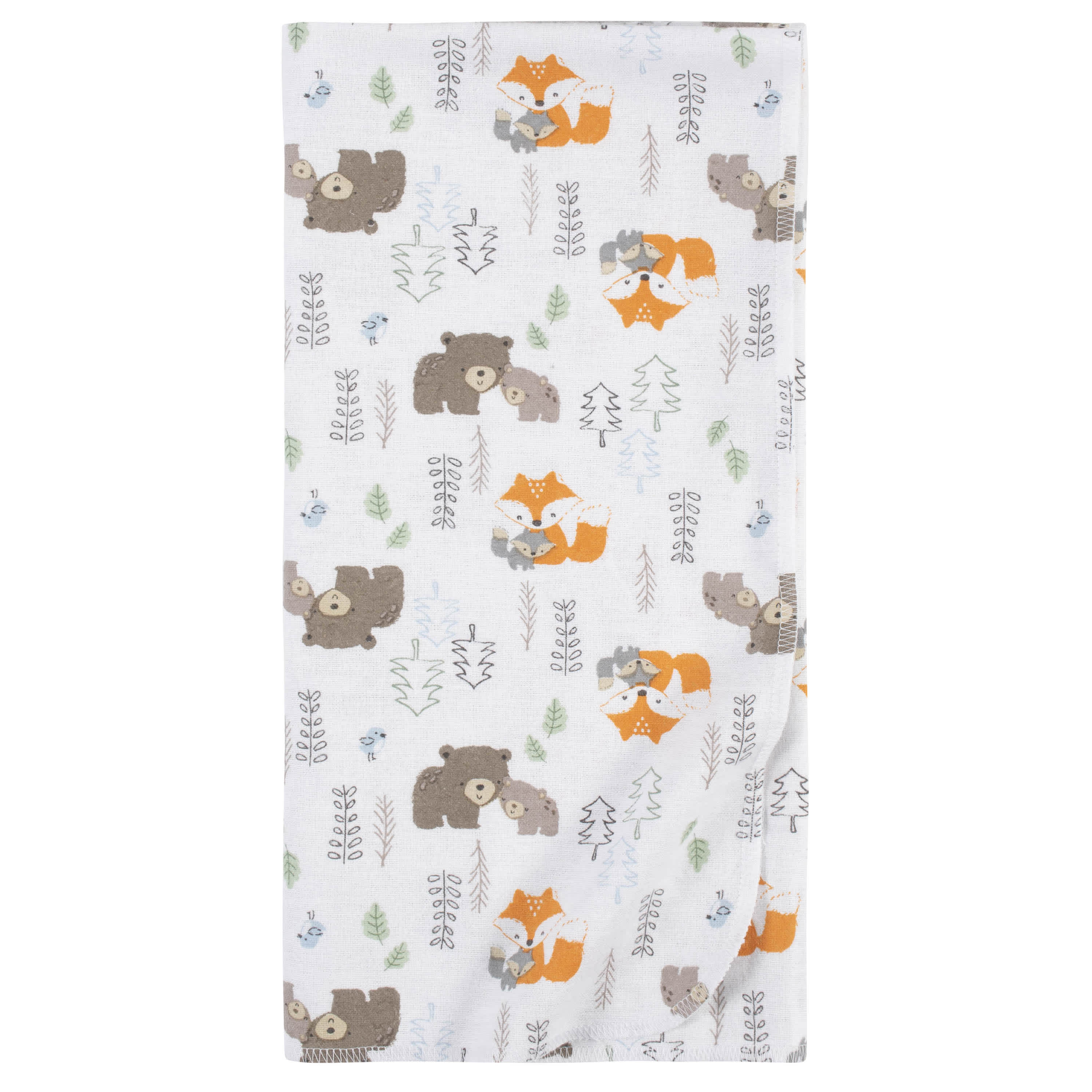 5-Pack Baby Boys Woodland Flannel Receiving Blankets