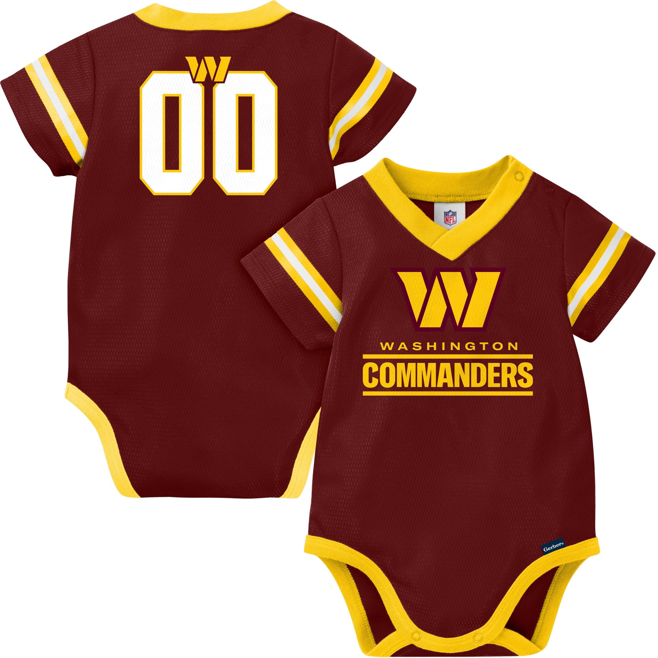 Baby Boys Commanders Short Sleeve Jersey Bodysuit