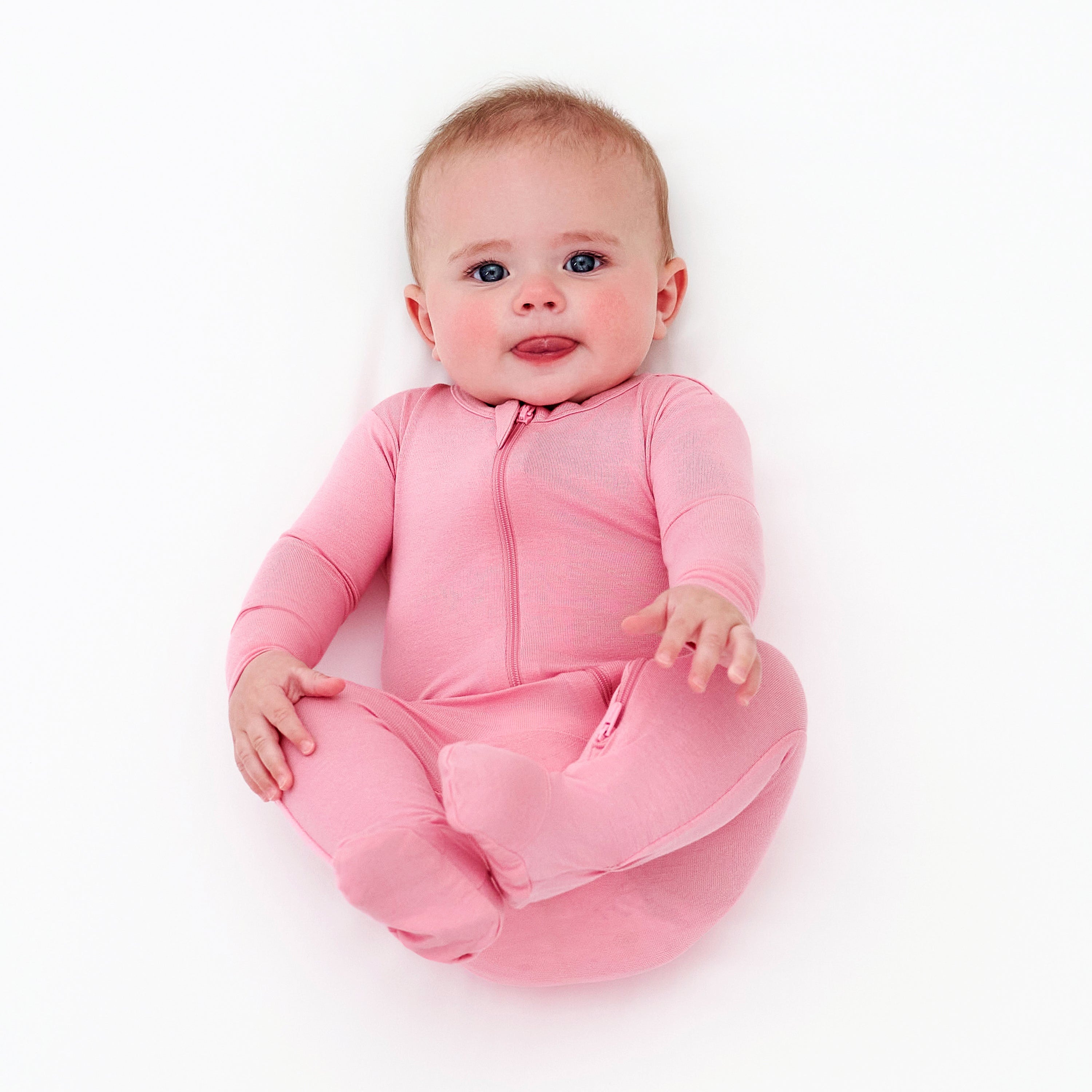 Baby & Toddler Pink Lemonade Buttery Soft Viscose Made from Eucalyptus Snug Fit Footed Pajamas