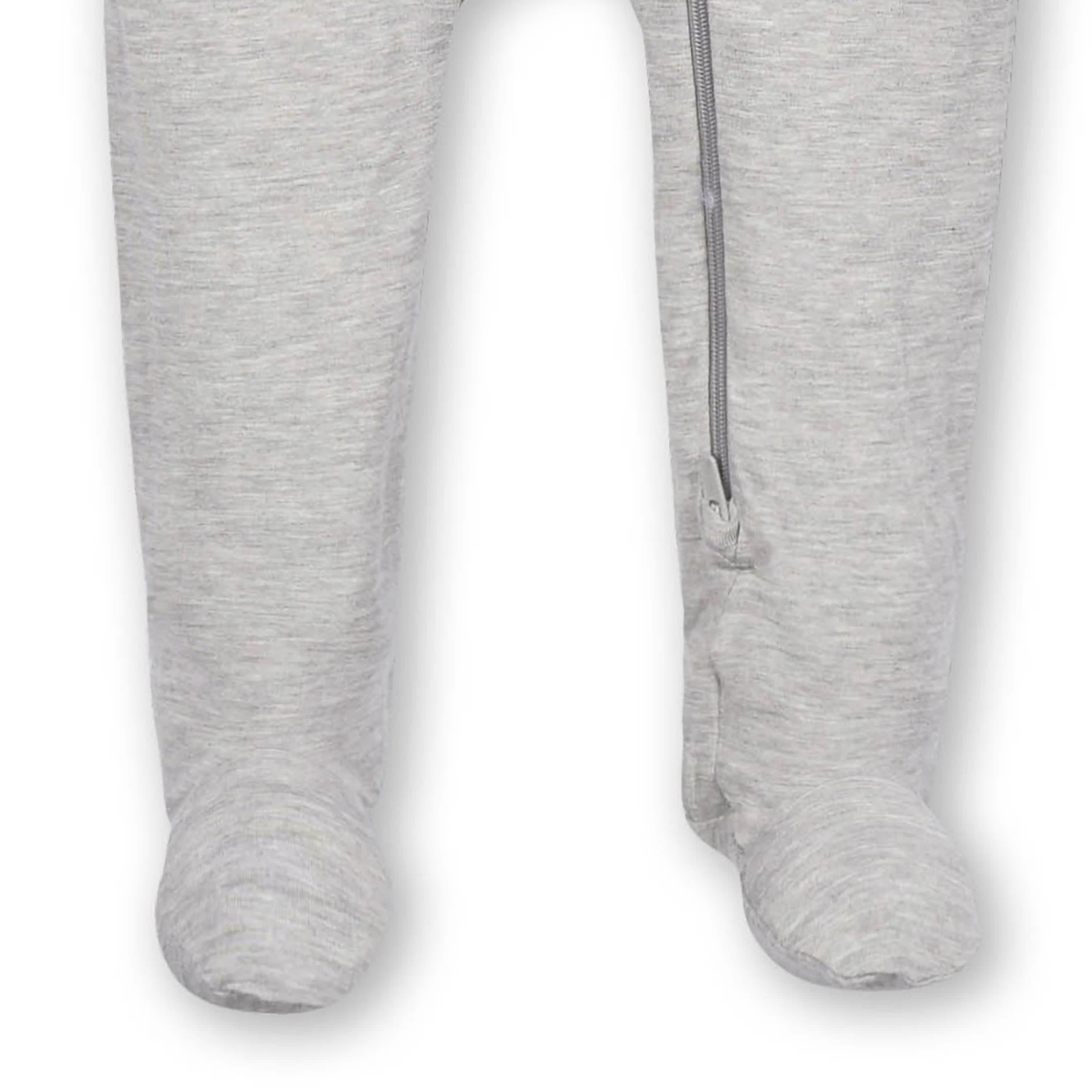 Baby & Toddler Glacier Gray Buttery Soft Viscose Made from Eucalyptus Snug Fit Footed Pajamas