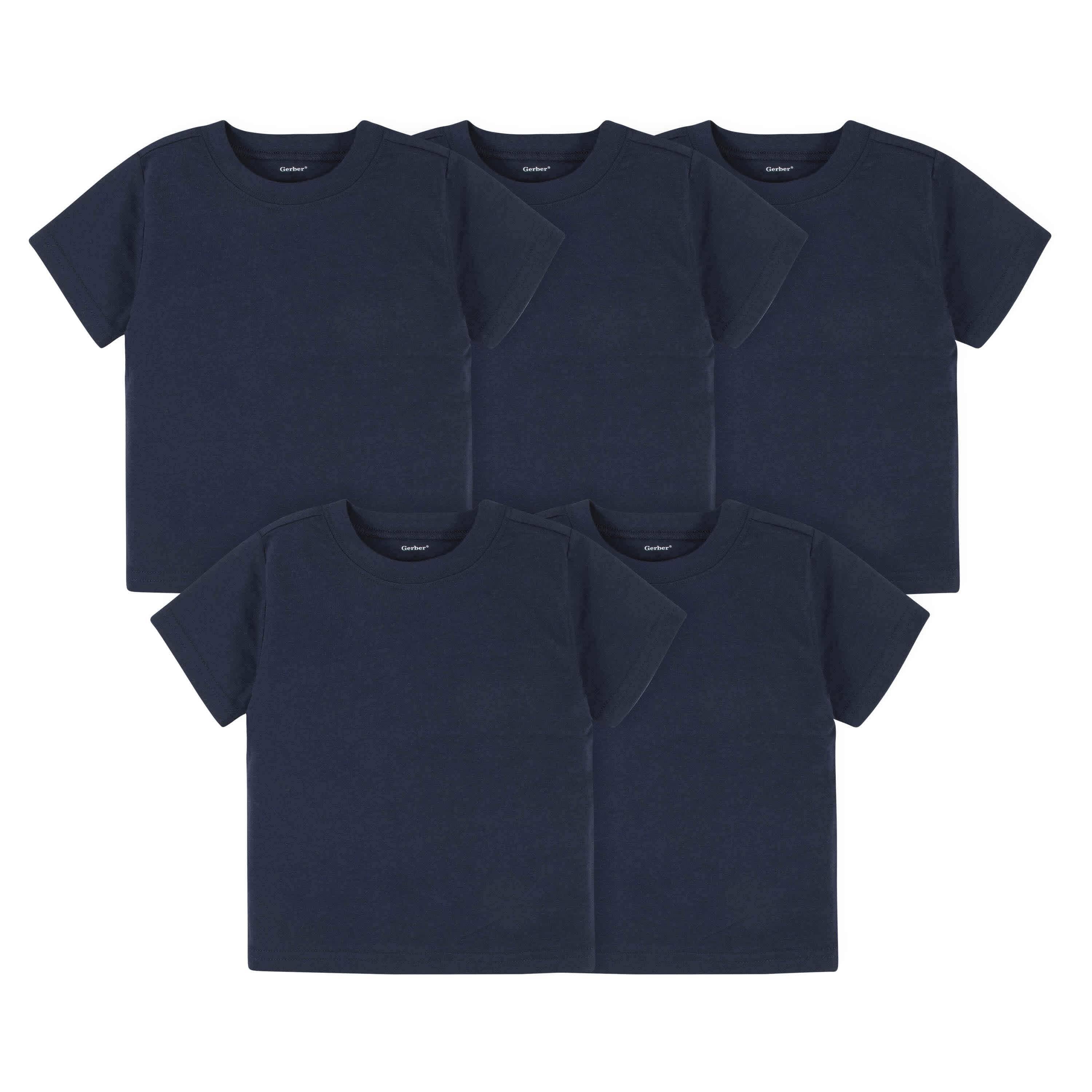 5-Pack Infant & Toddler Navy Premium Short Sleeve Tees
