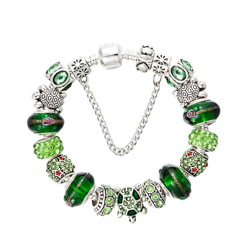 Green Forest Series Animal Charm Bracelet