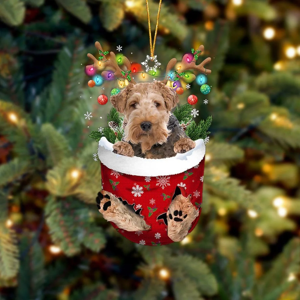 Wire Fox Terrier 1 In Snow Pocket Ornament