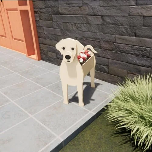 Labrador-White Pet Planter
