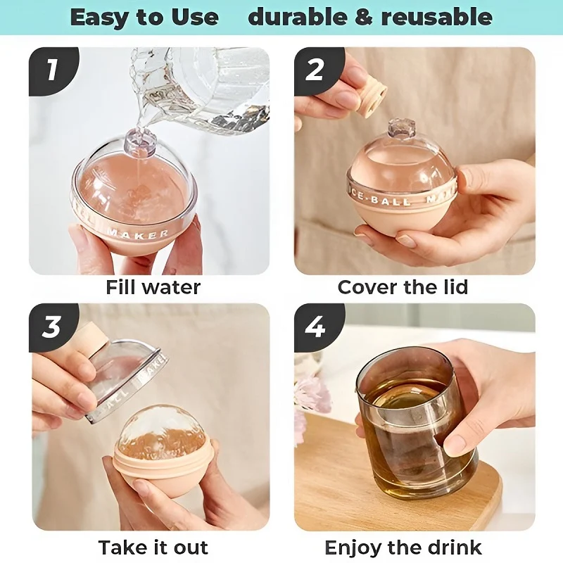 Bulb Ice Ball Maker Moldree small funnel