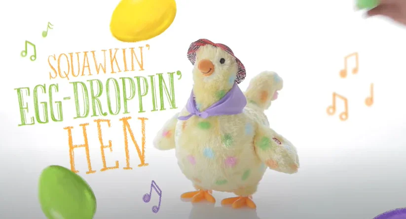 🐓2026 new style Easter plush toys lay eggs musical chicken