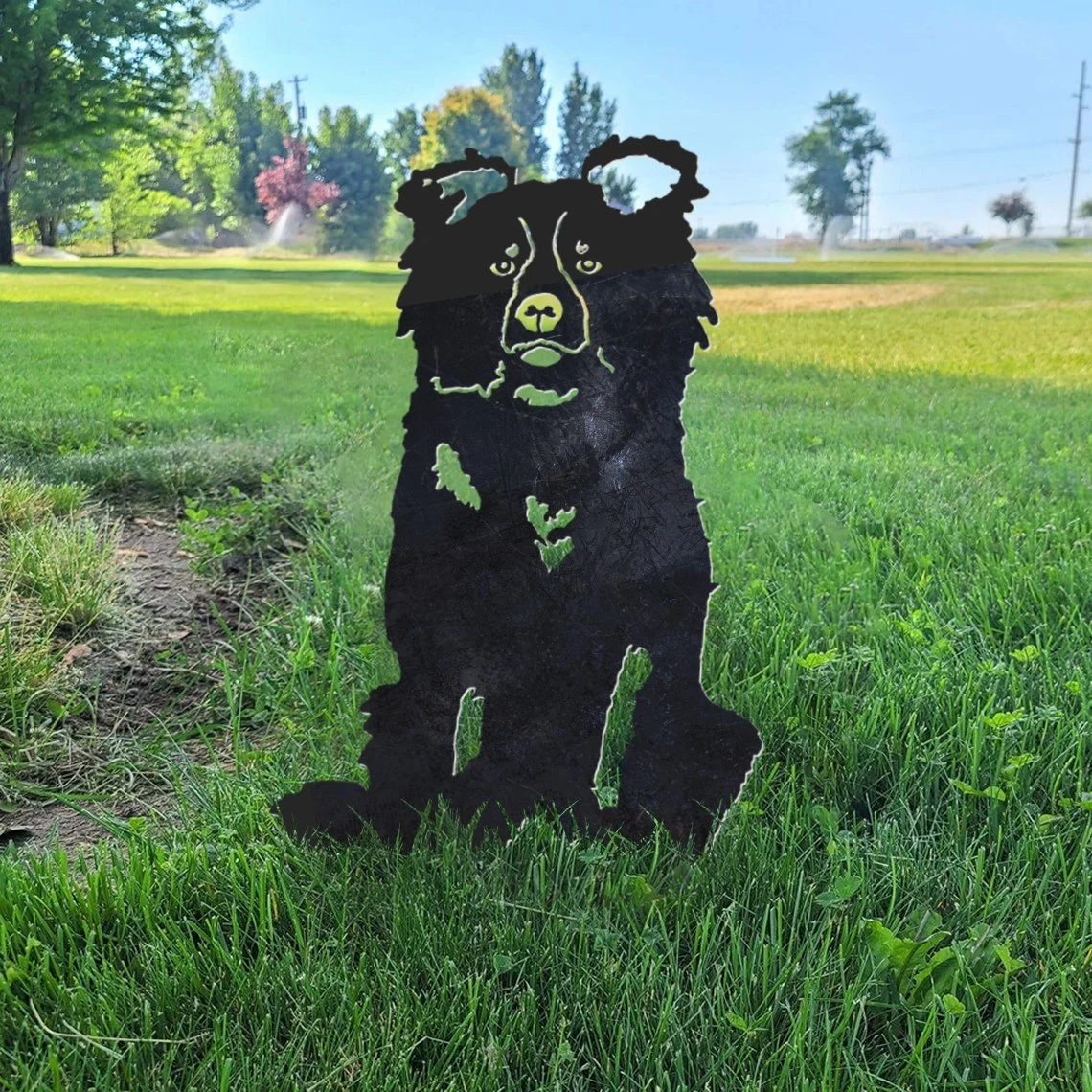 Border Collie Metal Silhouette