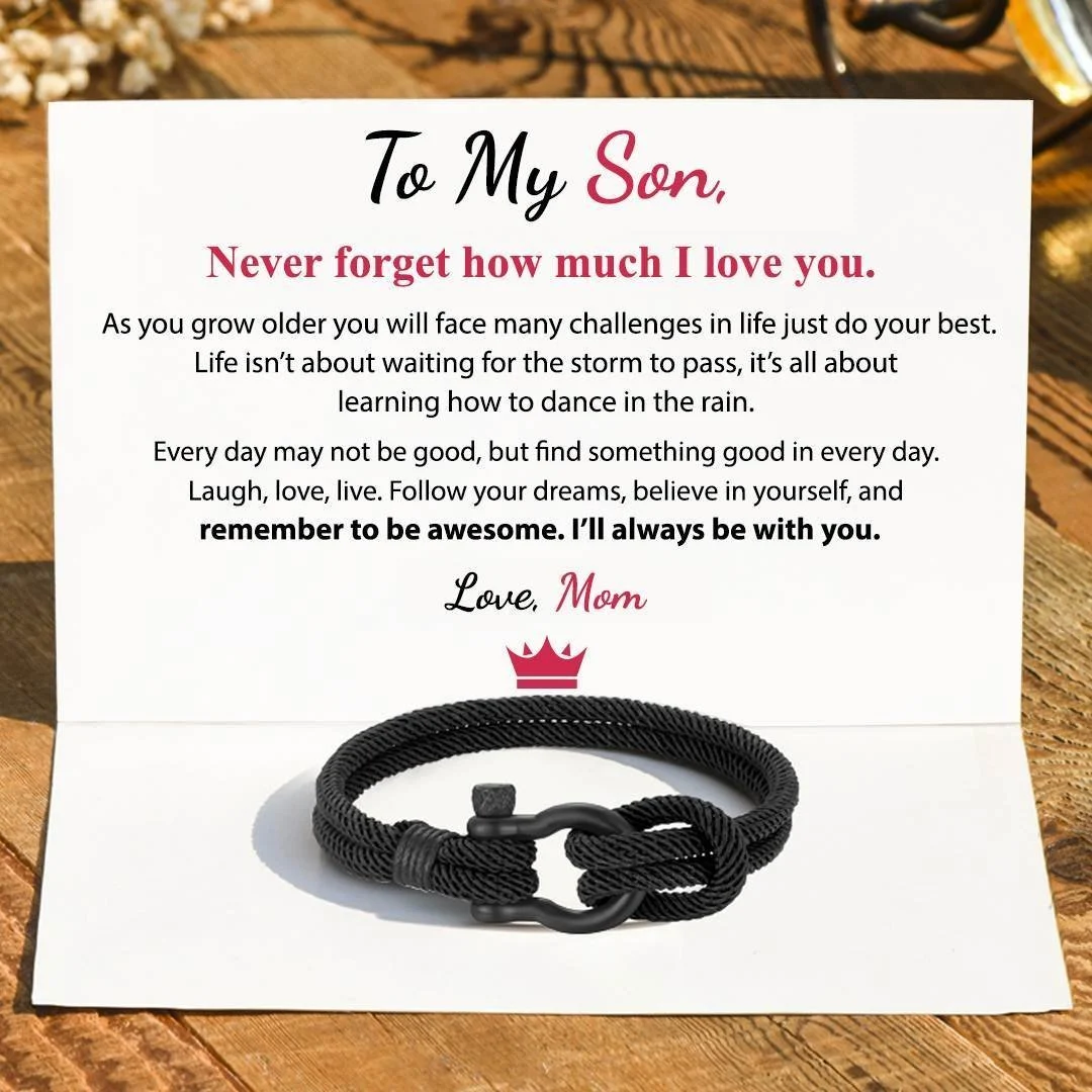🔥HOT SALE 49% OFF🔥--🎁To My Son. I Will Always Be With You Nautical Bracelet