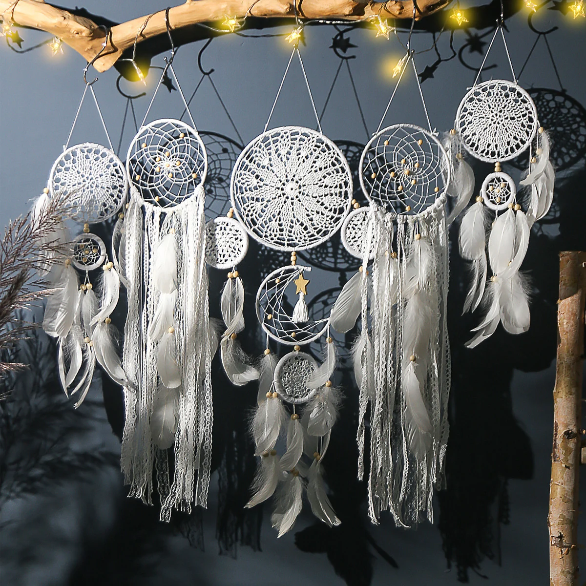 🌟2026 New Arrivals Promotion-49% OFF🎁Dreamcatcher moon and stars hanging over the bed
