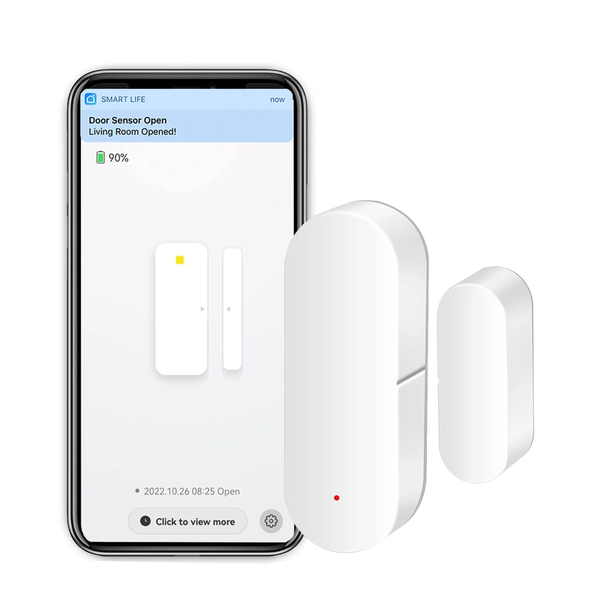 WiFi Smart Door Sensor. Wireless Door and Window Alarm