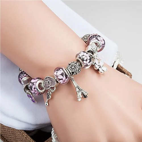 Love Series Eiffel Tower Charm Bracelet
