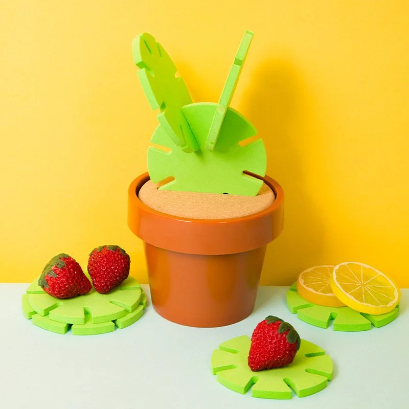 Light green Coasters DIY Cactus Coaster