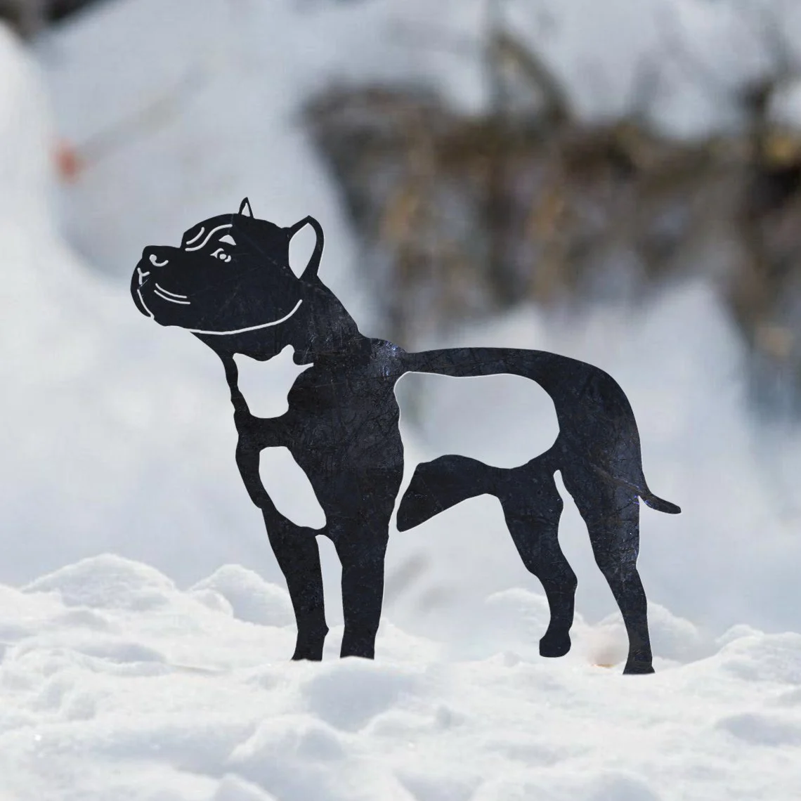 Pit Bull Metal Silhouette