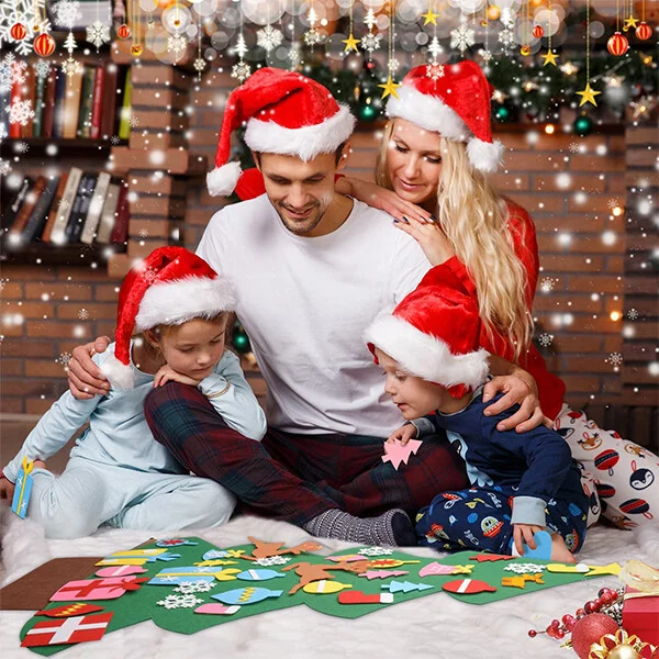 FELT ELF CHRISTMAS WALL TREE