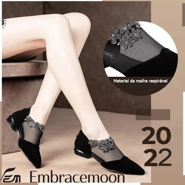 🔥FREE SHIPPING🔥RHINESTONE STONE HOLLOW HEEL SHOES