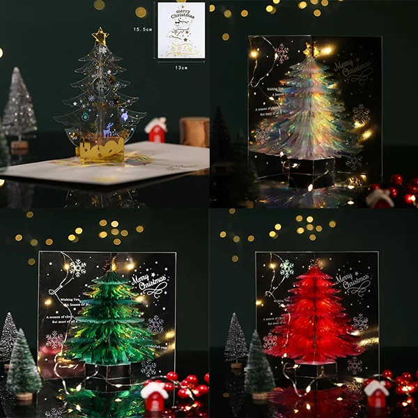 🎁Only $0.99 - The 4th Piece🎄(4PCS/SET) Special 3D Christmas Handmade Cards - BUY 2 SET FREE SHIPPING!!