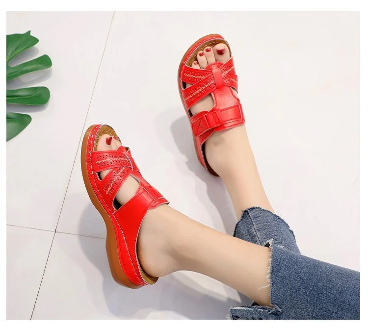 [TRENDING SUMMER 2026]  Women's Sandals Vintage Anti-slip Leather Casual Shoes