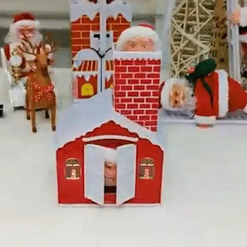🎄 Electric Santa Claus - stick out the head in the chimney and doorway