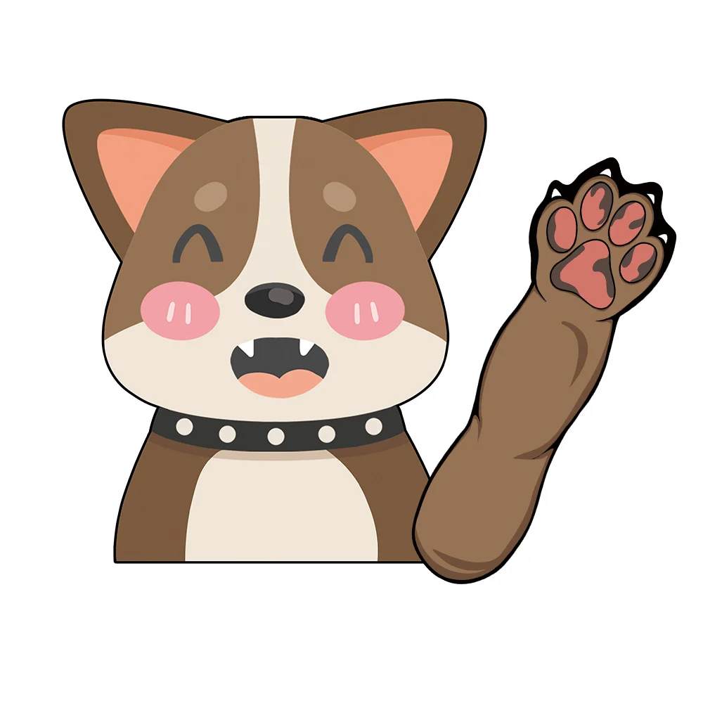 Dogs Waving Car Sticker Wiper