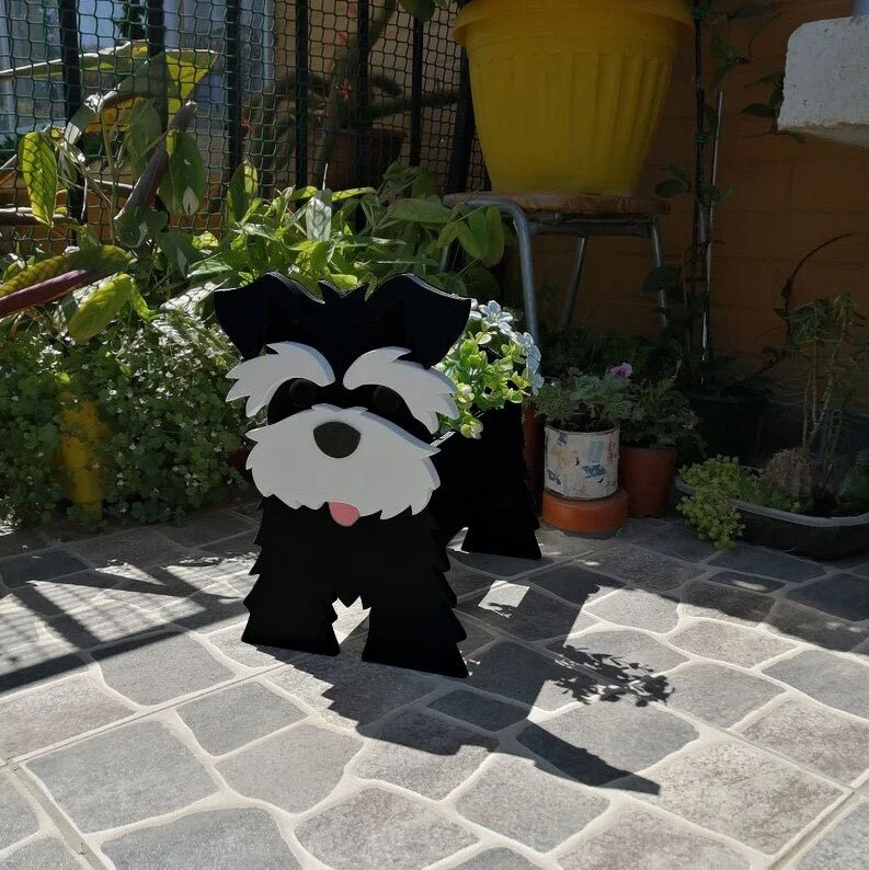 Schnauzer-Black Pet Planter