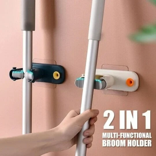 2 In 1 Multi-functional Broom Holder - Buy 4 Free Shipping