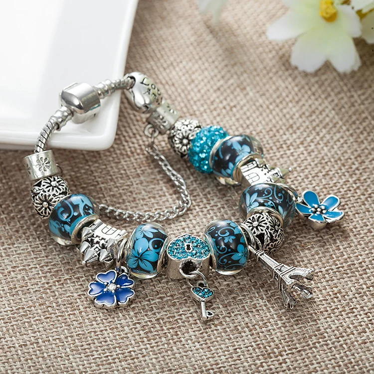 Love Series Eiffel Tower Charm Bracelet
