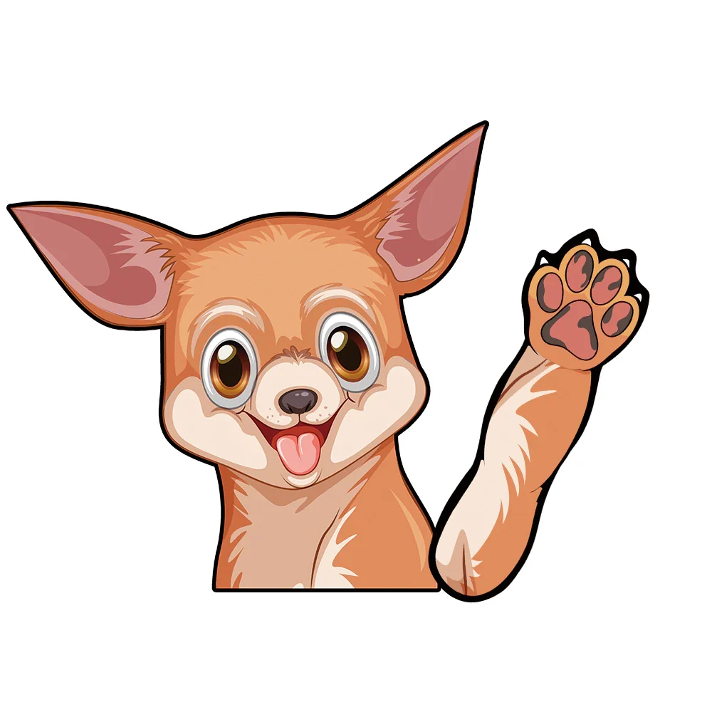 Dogs Waving Car Sticker Wiper