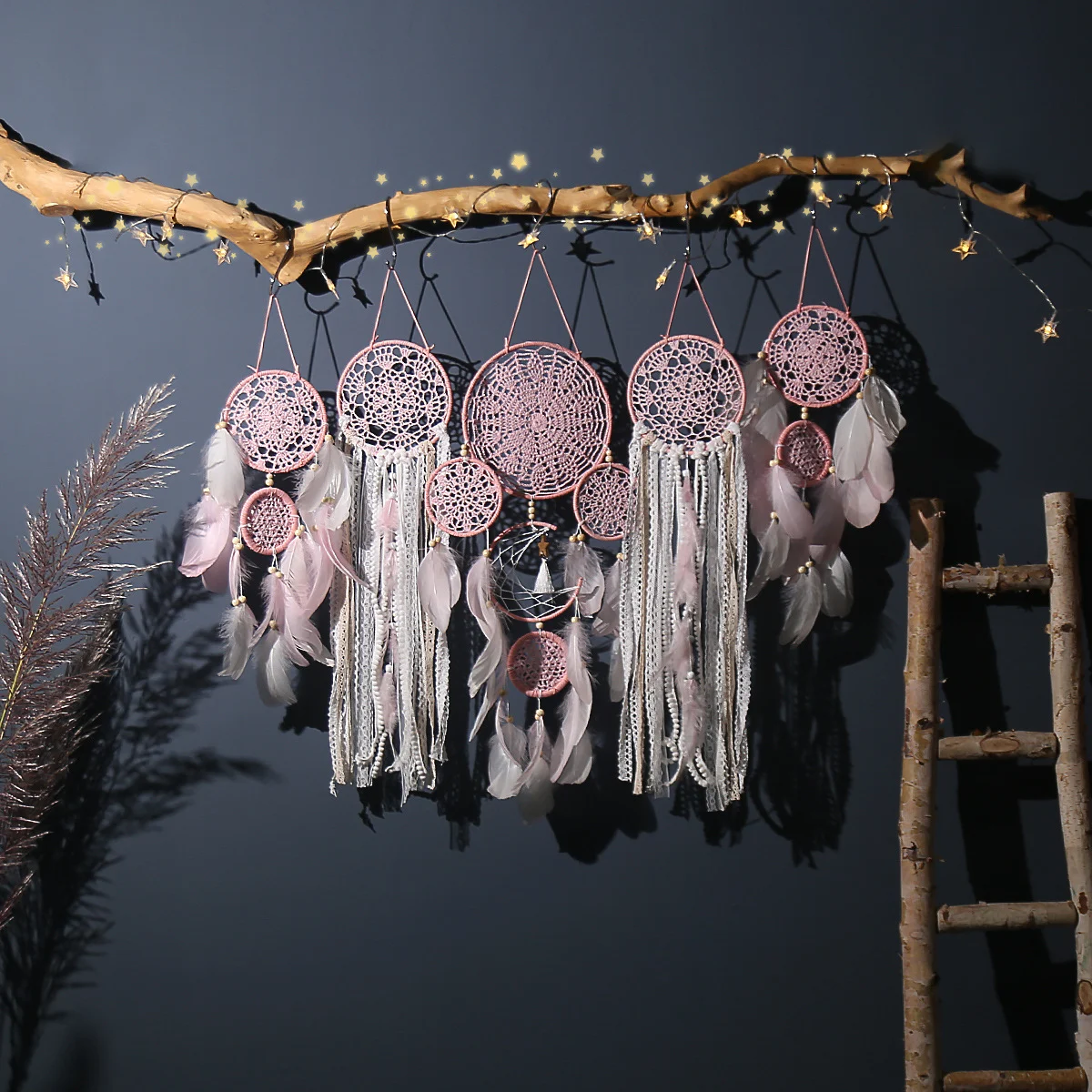 🌟2026 New Arrivals Promotion-49% OFF🎁Dreamcatcher moon and stars hanging over the bed