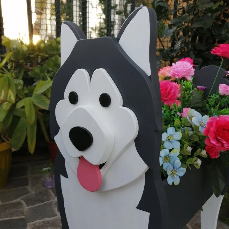 Alaska Malamute Pet Planter