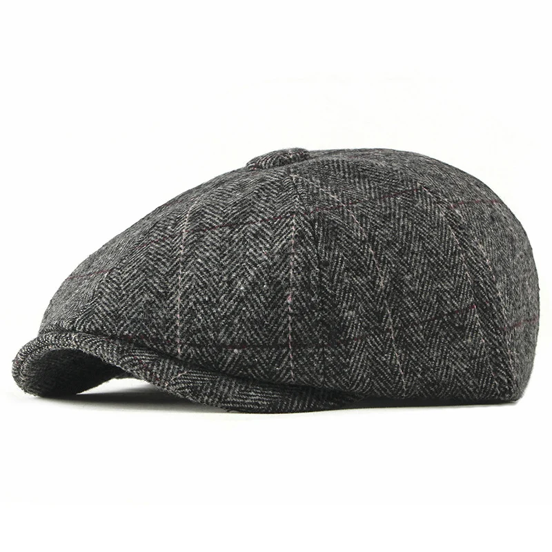 ✨2026 New Arrival✨Herringbone Wool 8 Panels Newsboy Cap. Peaky Blinders Hat