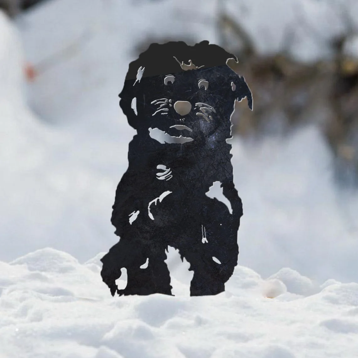 Maltese Metal Silhouette