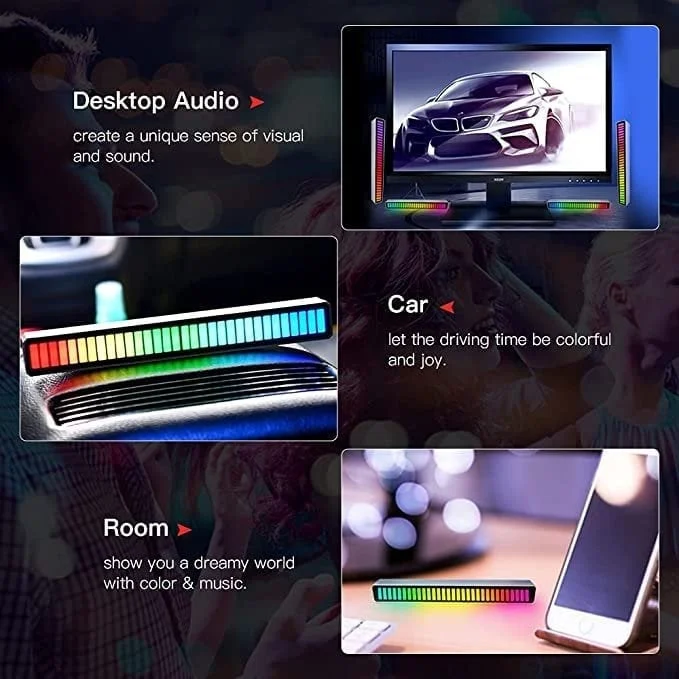 (🎄Early Christmas Sale-49% OFF) - Wireless Sound Activated RGB Light Bar 🔥Buy 3 FREE SHIPPING🔥
